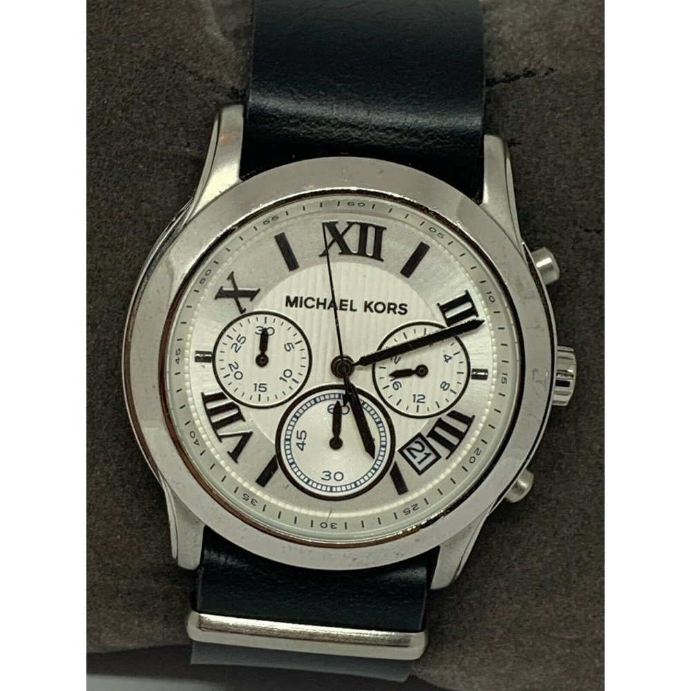 Michael Kors Mk5928 Women's Black Leather Analog S